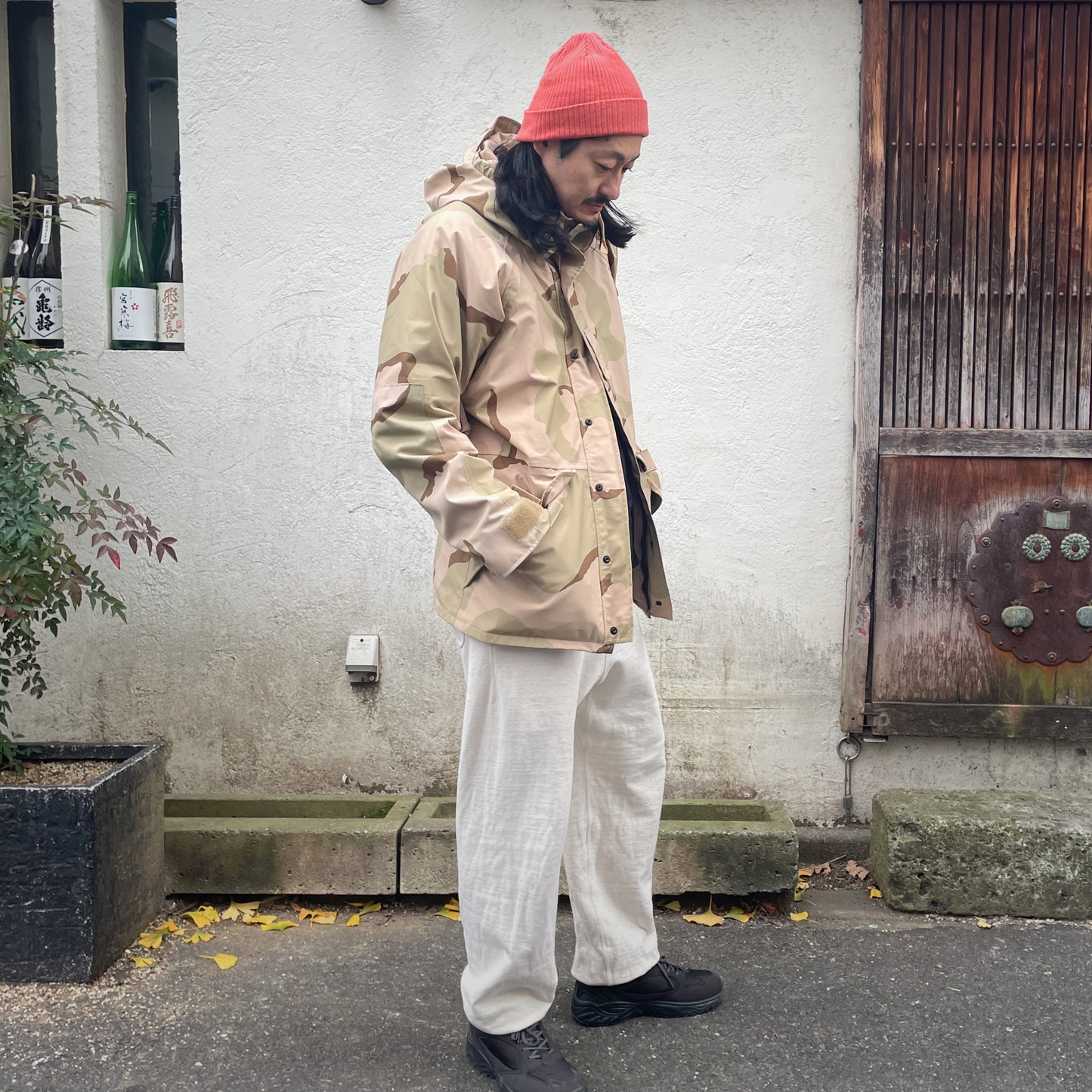 Cotton Knit Cap, "Akane Zome"