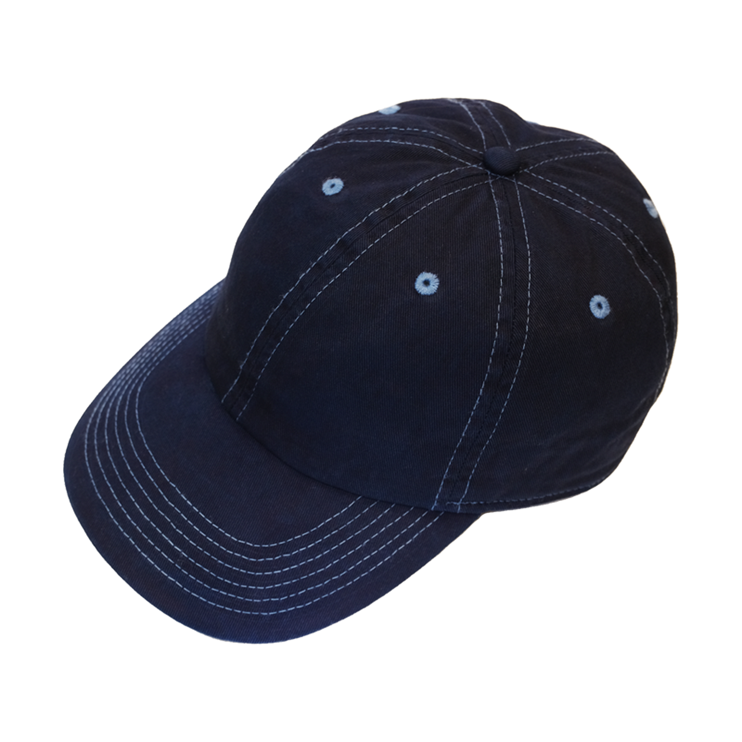 Baseball cap, Japanese Indigo "Aizome" - AI (Mid Blue)
