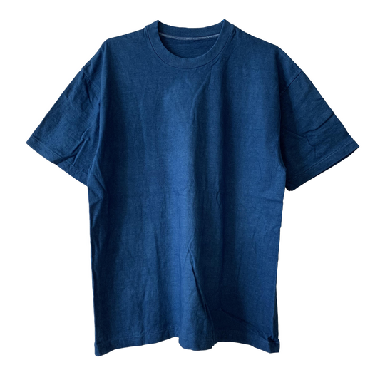 日本製丸胴Tシャツ 藍染(藍)