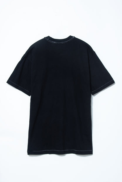 Made-in-Tokyo Tubular T-shirt, Kyoto Black "Kyo Kuromontsuki Zome"