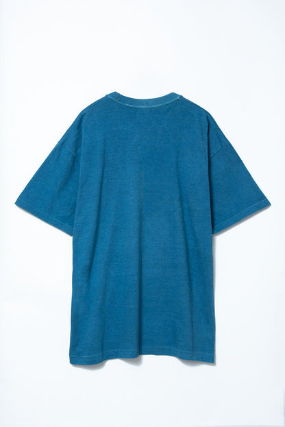 Made-in-Tokyo Tubular T-shirt, Japanese Indigo "Aizome" - Nando (Light Blue) 