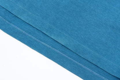 Made-in-Tokyo Tubular T-shirt, Japanese Indigo "Aizome" - Nando (Light Blue) 