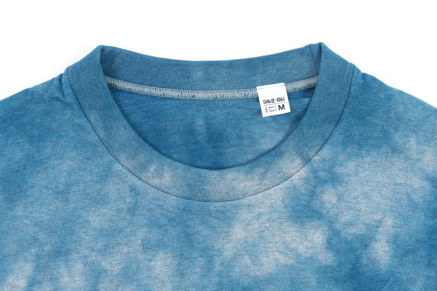 Made-in-Tokyo Tubular T-shirt, Japanese Indigo "Aizome" - Nando (Light Blue) Tie-dye 