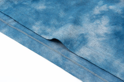 Made-in-Tokyo Tubular T-shirt, Japanese Indigo "Aizome" - Nando (Light Blue) Tie-dye 