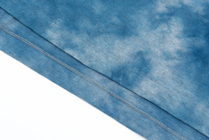 Made-in-Tokyo Tubular T-shirt, Japanese Indigo "Aizome" - Nando (Light Blue) Tie-dye 
