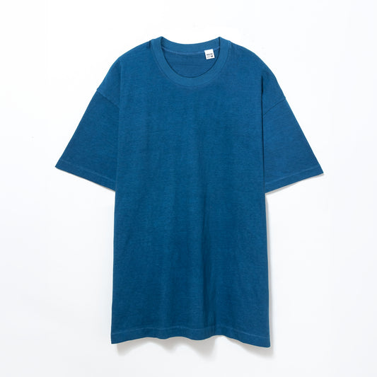 日本製丸胴Tシャツ 藍染（藍）