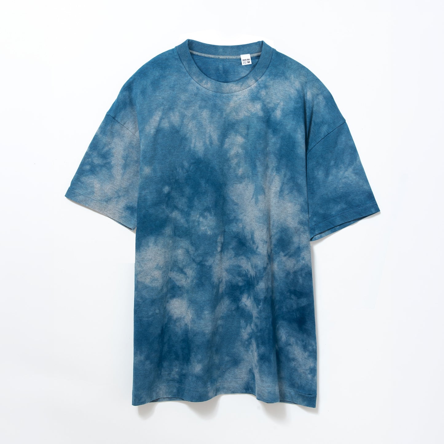 日本製丸胴Tシャツ 藍染（納戸タイダイ グレー）