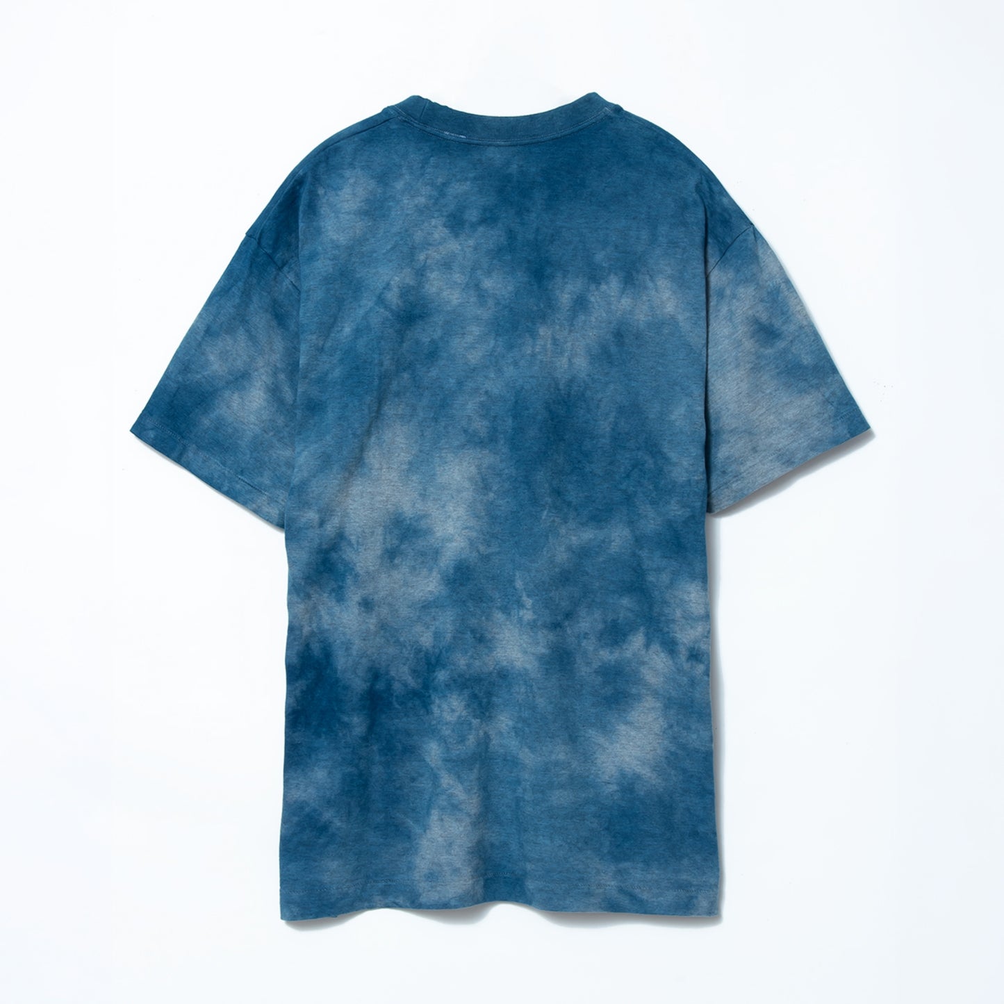 日本製丸胴Tシャツ 藍染（納戸タイダイ グレー）