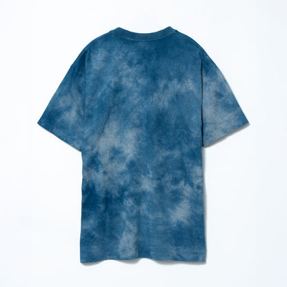 日本製丸胴Tシャツ 藍染（納戸タイダイ グレー）