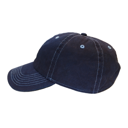 Baseball cap, Japanese Indigo "Aizome" - AI (Mid Blue) 