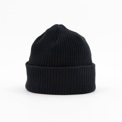 Cotton Knit Cap, Kyoto Black "Kyo Kuromontsuki Zome"