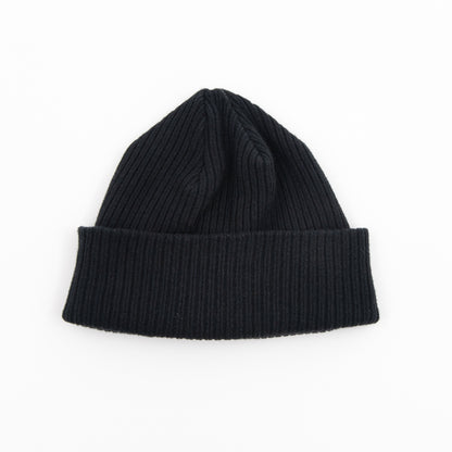 Cotton Knit Cap, Kyoto Black "Kyo Kuromontsuki Zome"