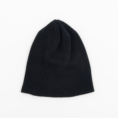 Cotton Knit Cap, Kyoto Black "Kyo Kuromontsuki Zome"
