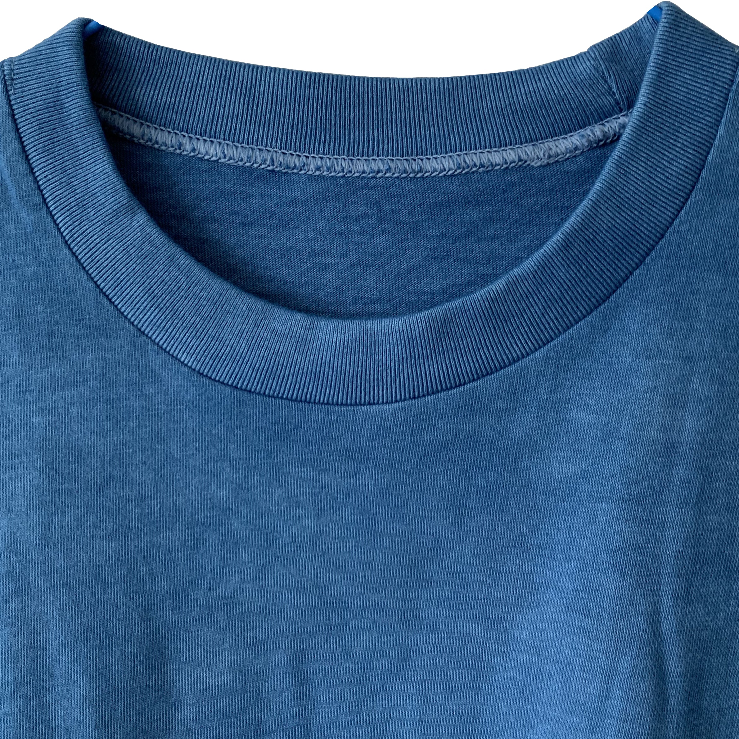 日本製丸胴Tシャツ 藍染（納戸）