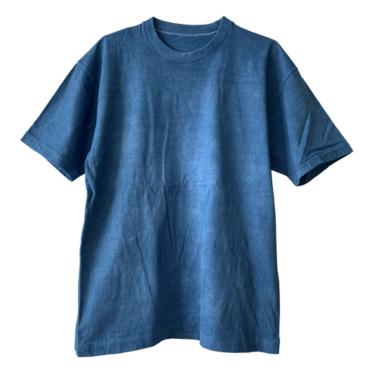Made-in-Tokyo Tubular T-shirt, Japanese Indigo "Aizome" - Nando (Light Blue) 