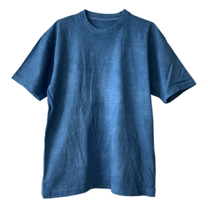日本製丸胴Tシャツ 藍染（納戸）