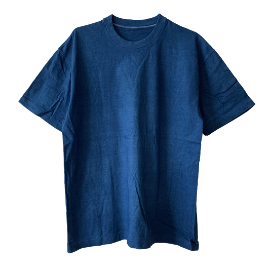 Made-in-Tokyo Tubular T-shirt, Japanese Indigo "Aizome" - Ai (Mid Blue) 